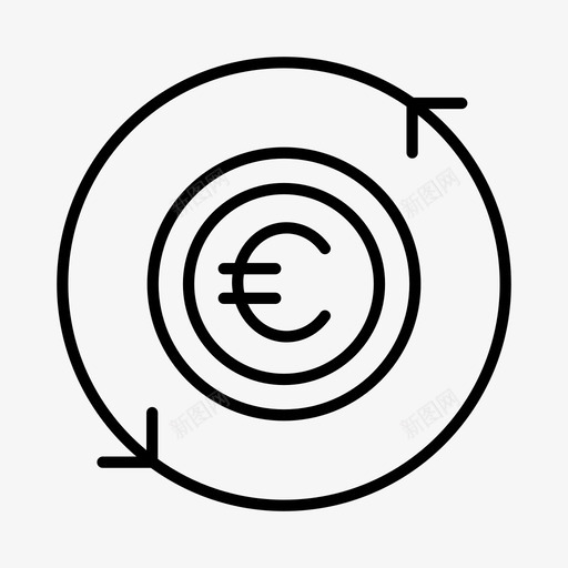 欧元会计银行图标svg_新图网 https://ixintu.com 会计 欧元 货币 金融 银行