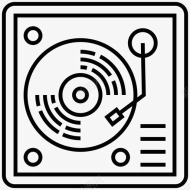 留声机播放器音响系统留声机图标图标