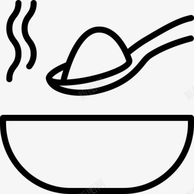 烹饪方法食谱汤匙图标图标