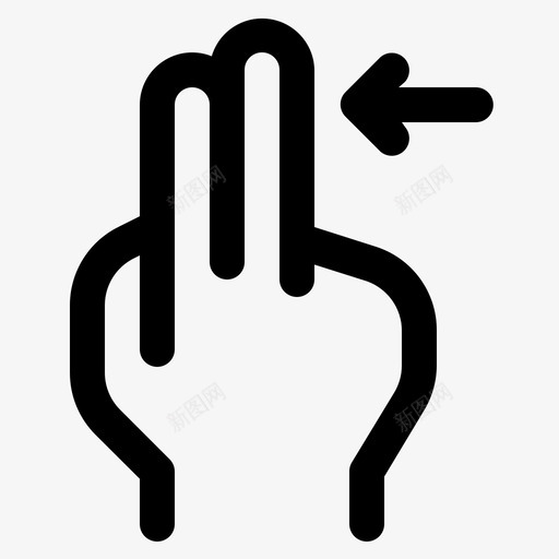 刷两个手指手势手图标svg_新图网 https://ixintu.com 刷两个手指 手 手势 手势轮廓