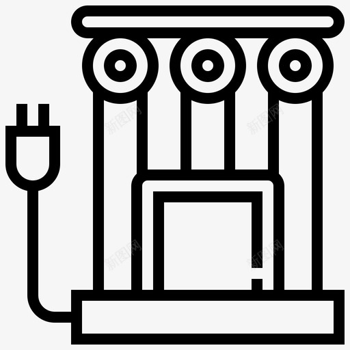 电热器插头冬季图标svg_新图网 https://ixintu.com 冬季 加热器和更换管路 插头 电热器