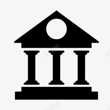 法律大厦银行法院图标图标