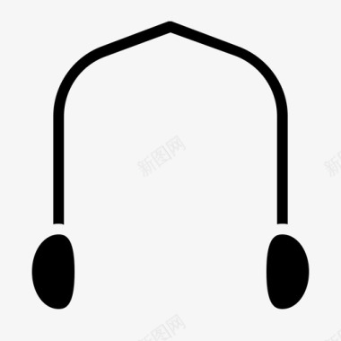 耳机设备听图标图标