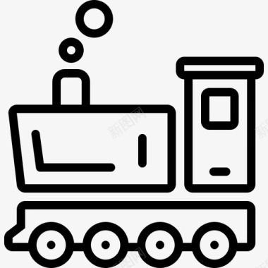蒸汽机火车运输图标图标