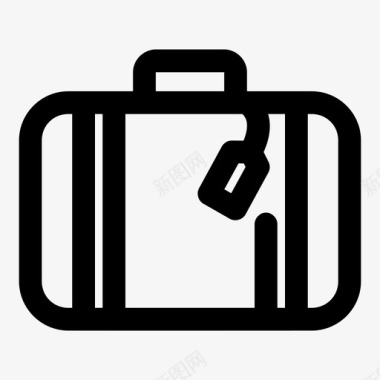 手提箱休闲行李图标图标