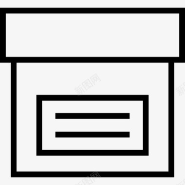档案箱纸板箱电子邮件图标图标