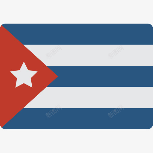 古巴国旗15平坦图标svg_新图网 https://ixintu.com 古巴 国旗15 平坦