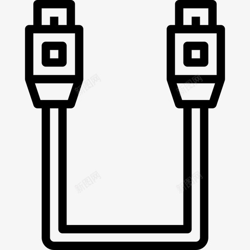 电缆五金件13线性图标svg_新图网 https://ixintu.com 五金件13 电缆 线性
