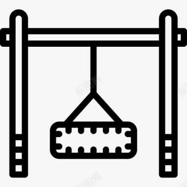 秋千游乐场6直线型图标图标