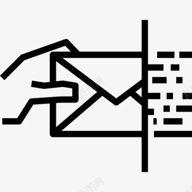电子邮件通信连接3线性图标图标