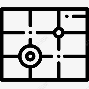点导航和地图8线性图标图标