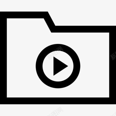 文件夹音频和视频版本3线性图标图标