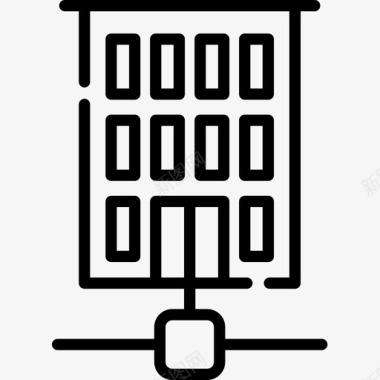 住宅智能城市6线性图标图标