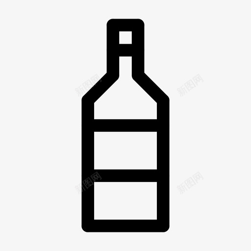 酒瓶酒类饮料图标svg_新图网 https://ixintu.com 带圆盖的直线 液体 酒瓶 酒类 饮料