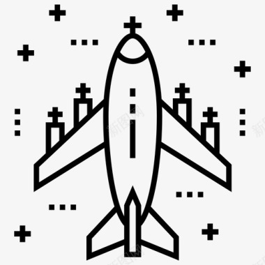 太空火箭飞机助推器图标图标