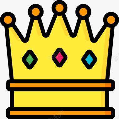王冠战争2线性颜色图标图标