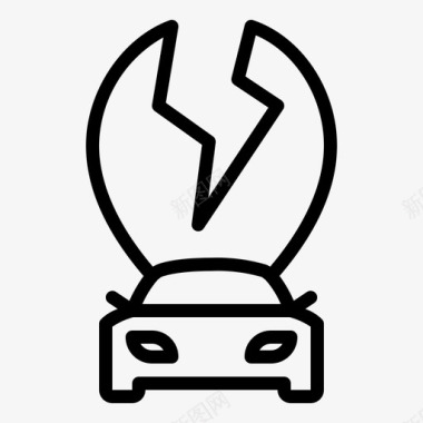 电动汽车环保能源图标图标