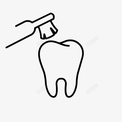 牙齿清洁刷子刷牙图标svg_新图网 https://ixintu.com 刷子 刷牙 清洁牙齿 牙刷 牙医 牙齿清洁