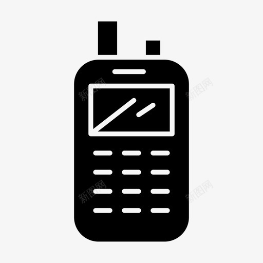 手机收音机接收器图标svg_新图网 https://ixintu.com 手机 接收器 收音机 无线 设备和开发
