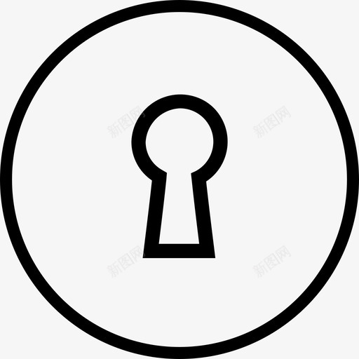 设置访问钥匙钥匙孔图标svg_新图网 https://ixintu.com 汽车多媒体接口 设置访问 钥匙 钥匙孔