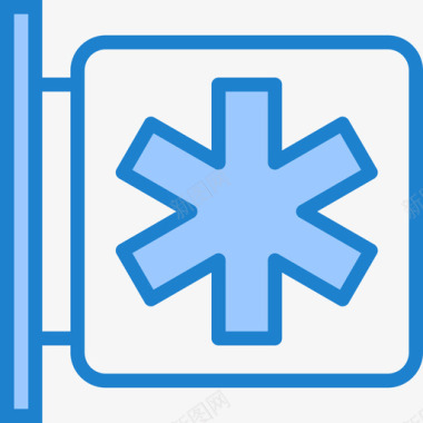 医院标志健康护理28蓝色图标图标