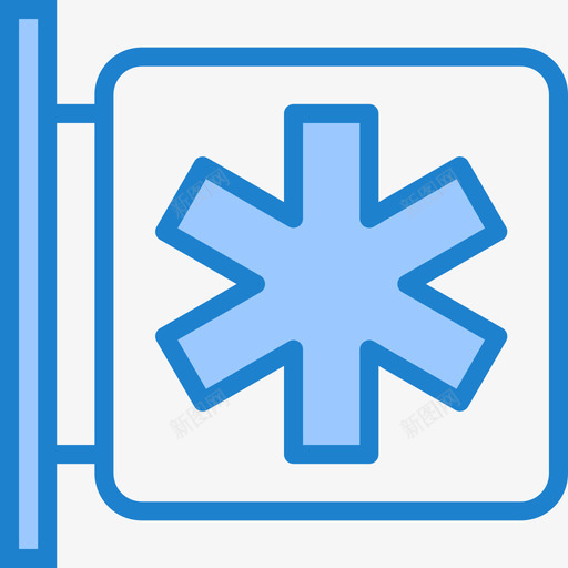 医院标志健康护理28蓝色图标svg_新图网 https://ixintu.com 健康护理28 医院标志 蓝色