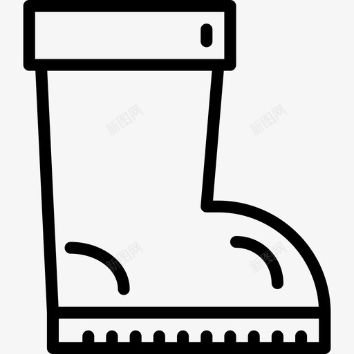 靴子园艺工具2直线型图标svg_新图网 https://ixintu.com 园艺工具2 直线型 靴子