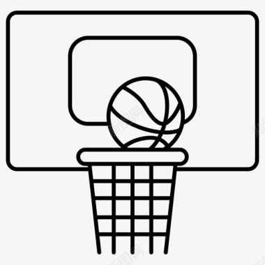 篮球圈运动运动轮廓图标图标