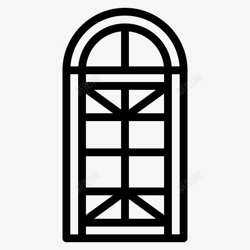 窗户建筑物窗帘图标svg_新图网 https://ixintu.com 建筑 建筑物 玻璃 窗帘 窗户