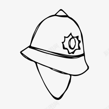 警察头盔帽子苏格兰场图标图标
