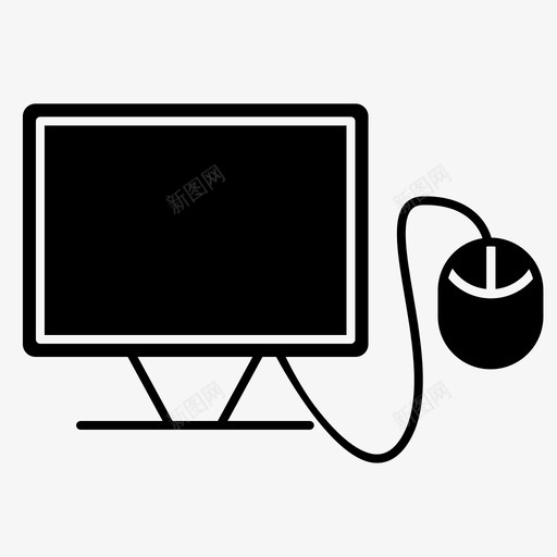 计算机显示器鼠标图标svg_新图网 https://ixintu.com 显示器 计算机 鼠标