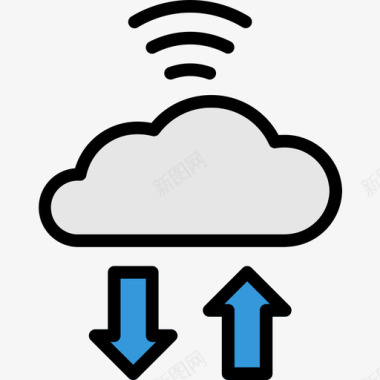 云计算物联网46线颜色图标图标