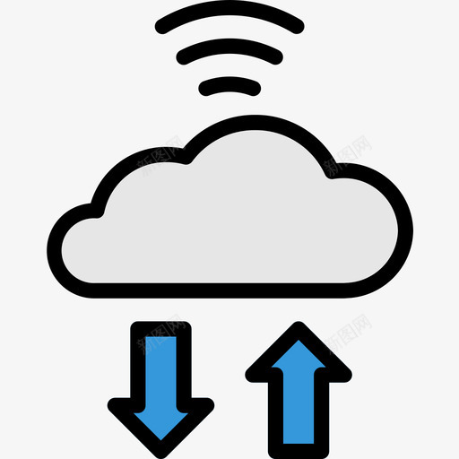 云计算物联网46线颜色图标svg_新图网 https://ixintu.com 云计算 物联网46 线颜色