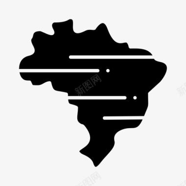 巴西地图巴西国家图标图标