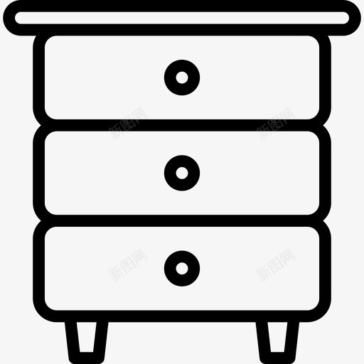 橱柜家具和家居装饰线性图标svg_新图网 https://ixintu.com 家具和家居装饰 橱柜 线性