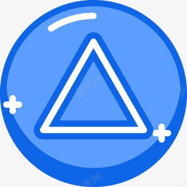 三角形游戏55蓝色图标图标