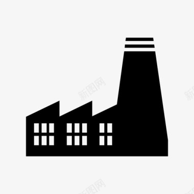 工业烟囱工厂图标图标