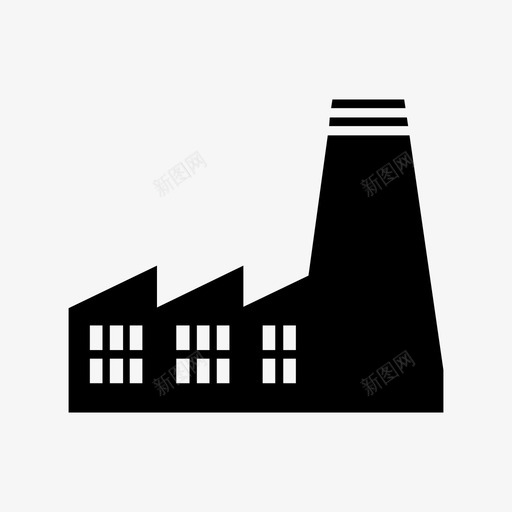 工业烟囱工厂图标svg_新图网 https://ixintu.com 工业 工厂 技术 烟囱