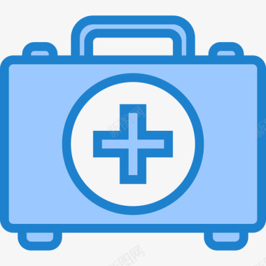 急救箱健康护理27蓝色图标图标
