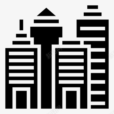 摩天大楼建筑商业图标图标