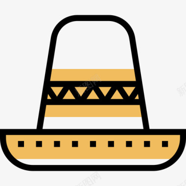 墨西哥帽墨西哥10黄色阴影图标图标