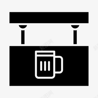 招牌咖啡馆杯子图标图标