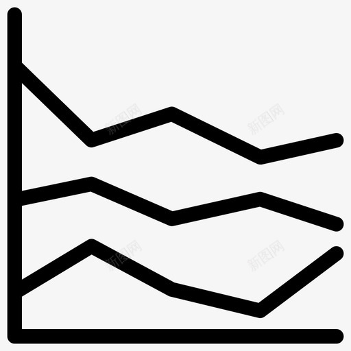 折线图分析数据图标svg_新图网 https://ixintu.com 分析 折线图 数据 数据分析和统计 统计