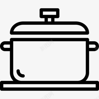 锅厨房工具17线状图标图标