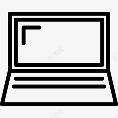 笔记本电脑计算机和硬件6线性图标图标