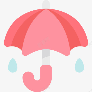 雨伞感恩节36扁平图标图标