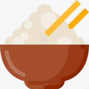 大米食品饮料平板图标图标