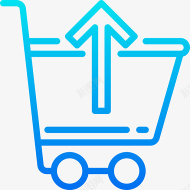 退货购物和电子商务4梯度图标图标