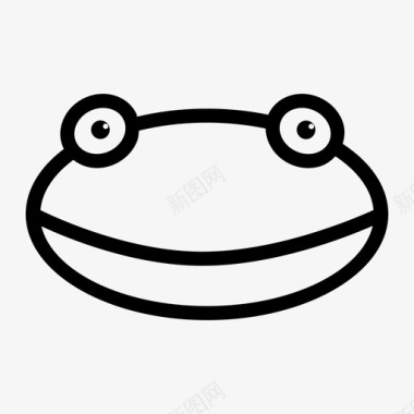 青蛙动物动物轮廓图标图标