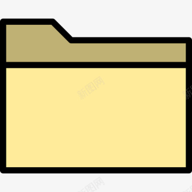 文件夹网站和电子邮件3线颜色图标图标